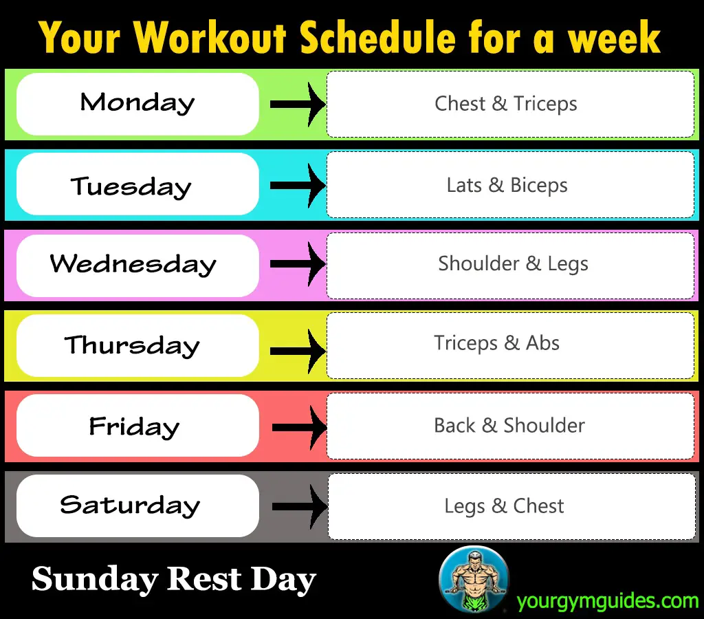 workout schedule list