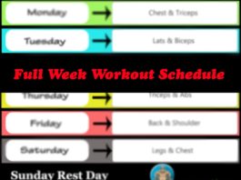 full week workout plan