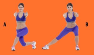 Curtsy butt glute exercises for women 