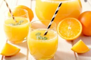 Natural fruit juice drink after your workout