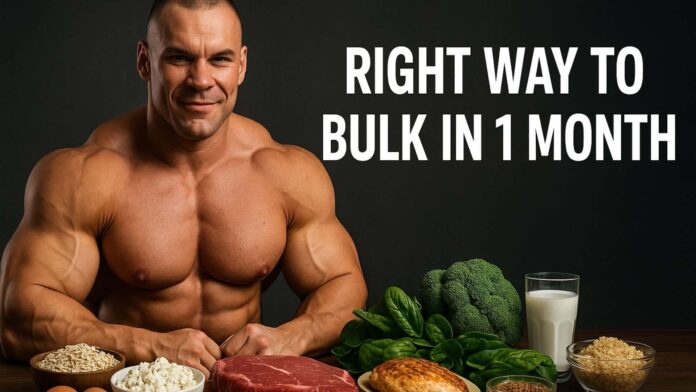 RIGHT WAY TO BUIK IN 1 MONTH